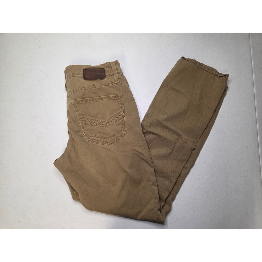 BKE Jake Mens 32R Straight Leg Tan Khaki Stretch Pants Cotton Blend